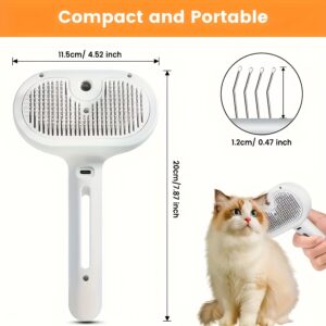 3-in-1 Steamy Pet Brush: Electric Spray Grooming & One-Click Hair Removal for Cats & Dogs