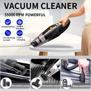 Portable 6000PA Car Vacuum: High-Suction Cordless Cleaner with 5 Pro-Attachments