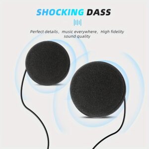 Wireless 12, Wireless Motorcycle Helmet Earphone Headset for Hands-Free Calls And Stereo Music Playback