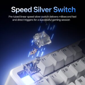 Rapoo V700DIY-75 Wireless Mechanical Gaming Keyboard Creamy Sound