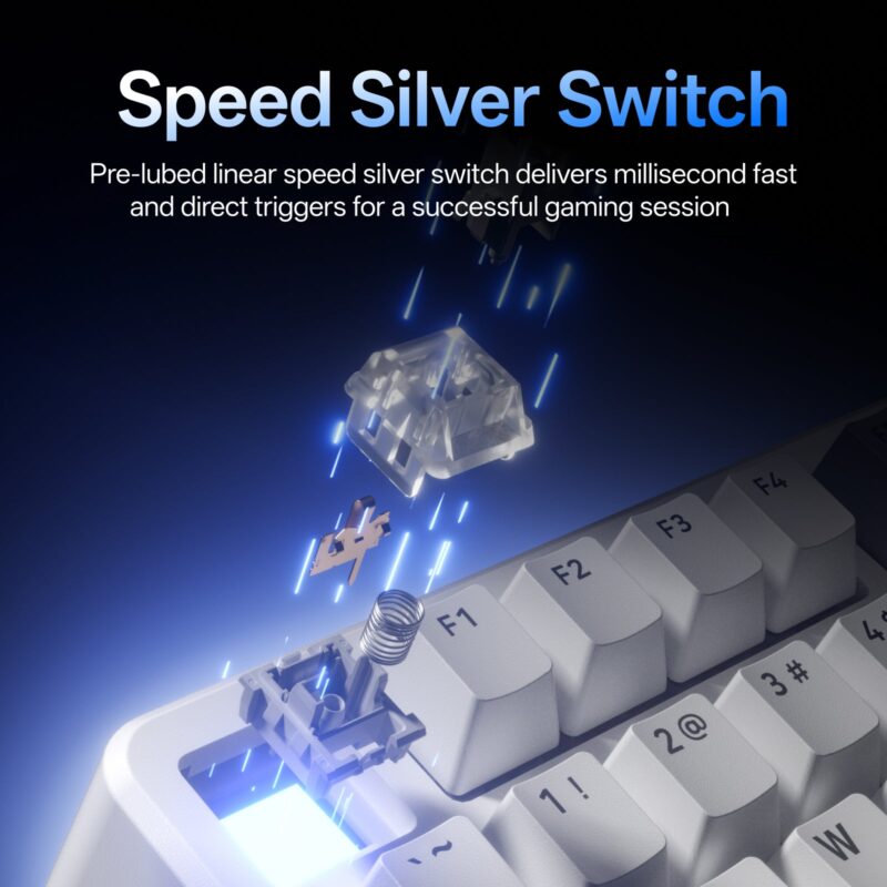 Rapoo V700DIY-75 Wireless Mechanical Gaming Keyboard Creamy Sound
