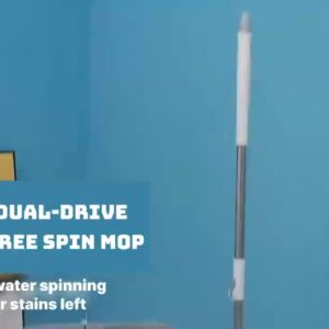 360° Quick-Spin Microfiber Mop: Hands-Free Bucket Set with Wheels & 2 Mop Pads