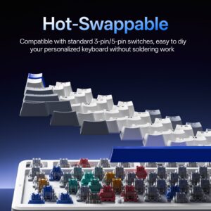 Rapoo V700DIY-75 Wireless Mechanical Gaming Keyboard Creamy Sound