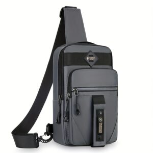 ShiLan Men's Outdoor Chest Bag - Stylish Nylon Crossbody, Casual Multi-Functional Sports Sling with Adjustable Strap (100-1.0cm), Zip Closure, and Multiple Compartments for Daily Commute & Adventures, Crossbody Bag