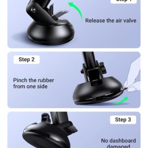 UGREEN Car Phone Holder Mount. Dashboard Windshield Smartphone Cradle. Strong Suction. Compatible with iPhone 16 Pro Max. Galaxy S24 Ultra