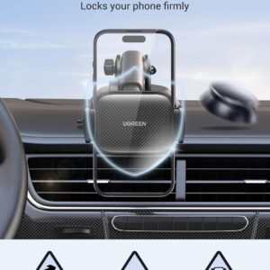 UGREEN Car Phone Holder Mount. Dashboard Windshield Smartphone Cradle. Strong Suction. Compatible with iPhone 16 Pro Max. Galaxy S24 Ultra