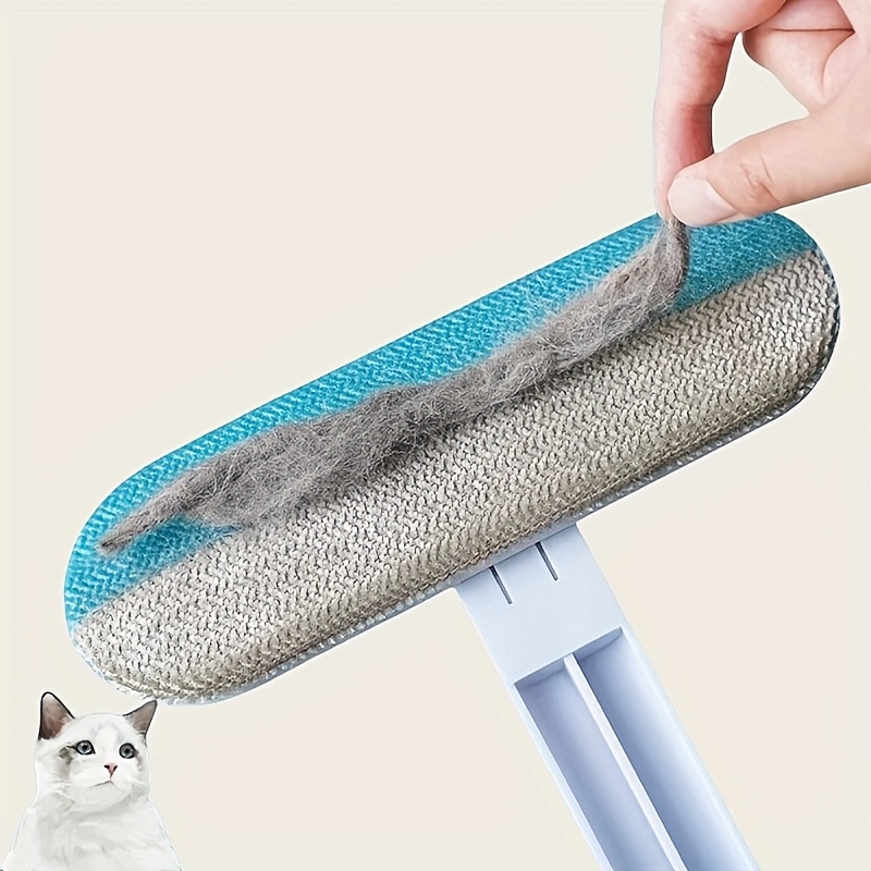 Long-Handle Pet Hair Remover: Durable Roller for Cat & Dog Fur on Sofas & Beds
