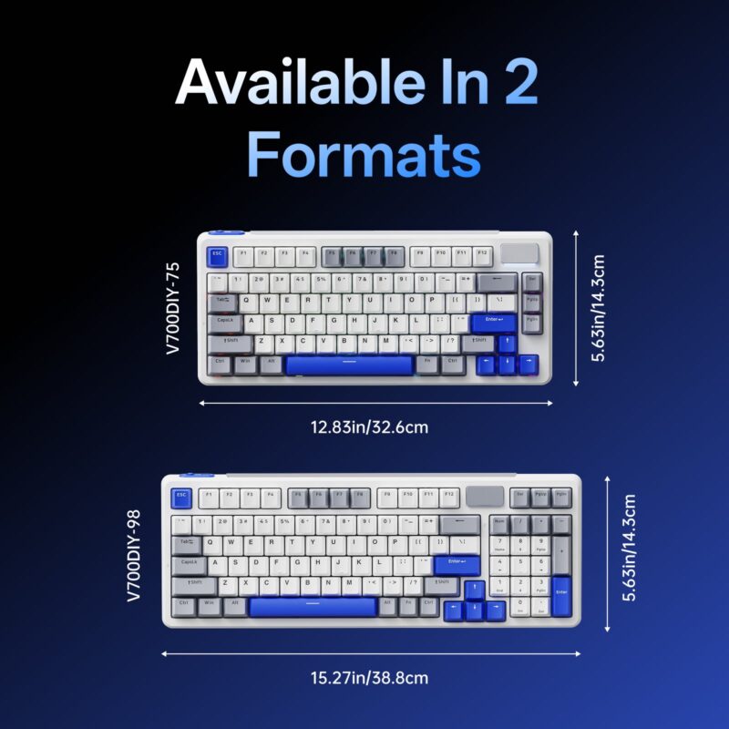 Rapoo V700DIY-75 Wireless Mechanical Gaming Keyboard Creamy Sound