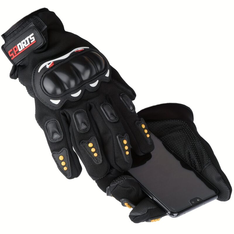 Breathable Mesh Motorcycle Gloves: Touch Screen & Anti-Slip Full-Finger Riding Gear