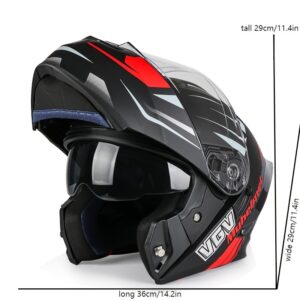 Motorcycle Helmet Flip-up Helmet for Men and Women in All Seasons
