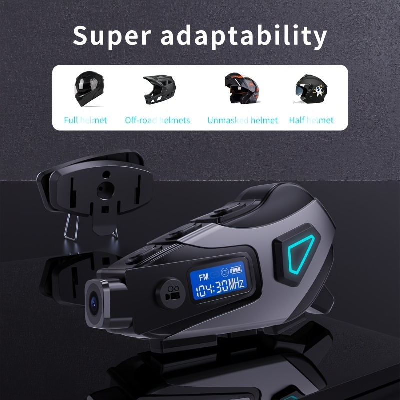 5-in-1 Motorcycle Helmet Headset: 2K DVR Camera, Bluetooth 5.4 & Smart Noise Reduction (32GB Card Included)