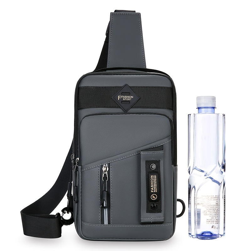 ShiLan Men's Outdoor Chest Bag - Stylish Nylon Crossbody, Casual Multi-Functional Sports Sling with Adjustable Strap (100-1.0cm), Zip Closure, and Multiple Compartments for Daily Commute & Adventures, Crossbody Bag