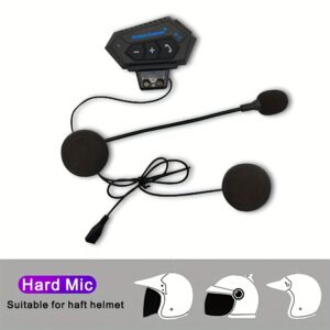 Wireless 12, Wireless Motorcycle Helmet Earphone Headset for Hands-Free Calls And Stereo Music Playback
